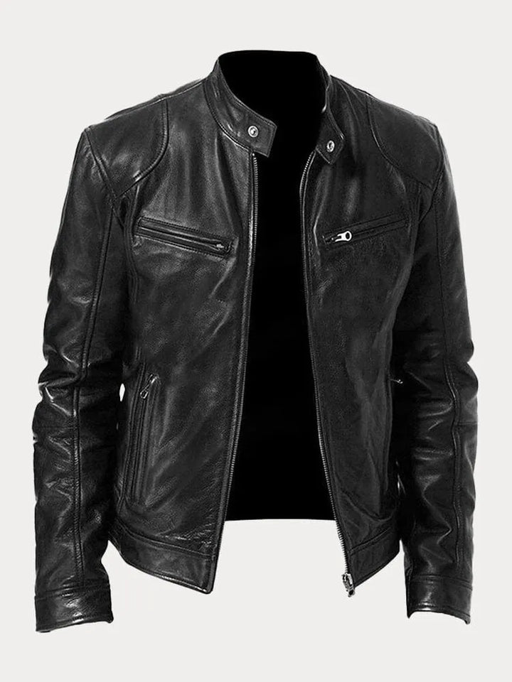 Herrenjacke mit schmaler Passform; stilvolle Freizeitjacke für moderne Männer.