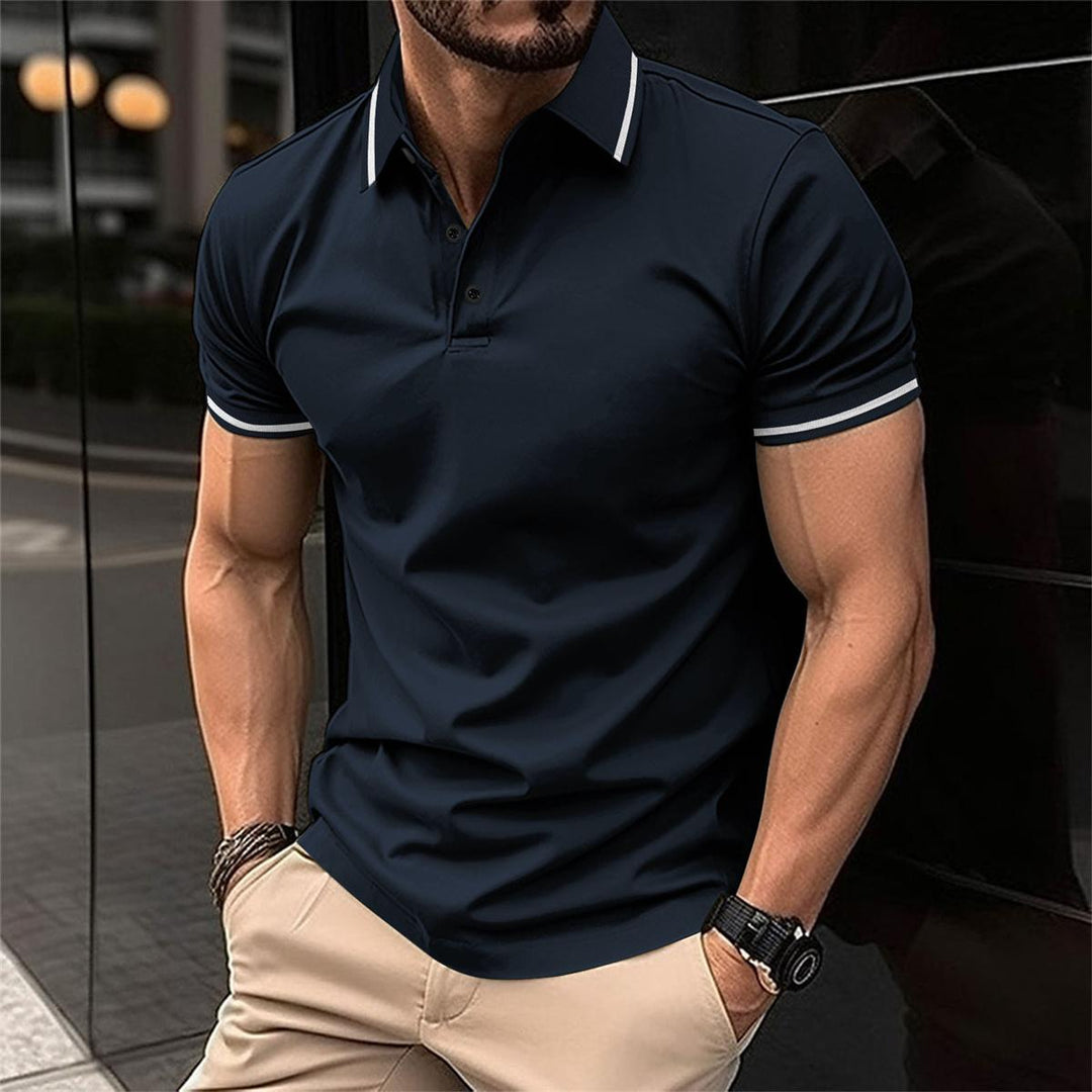 Herren Kurzarm Polohemd, atmungsaktiv & bequem für Freizeit & Business. Vielseitiges Basic Oberteil.