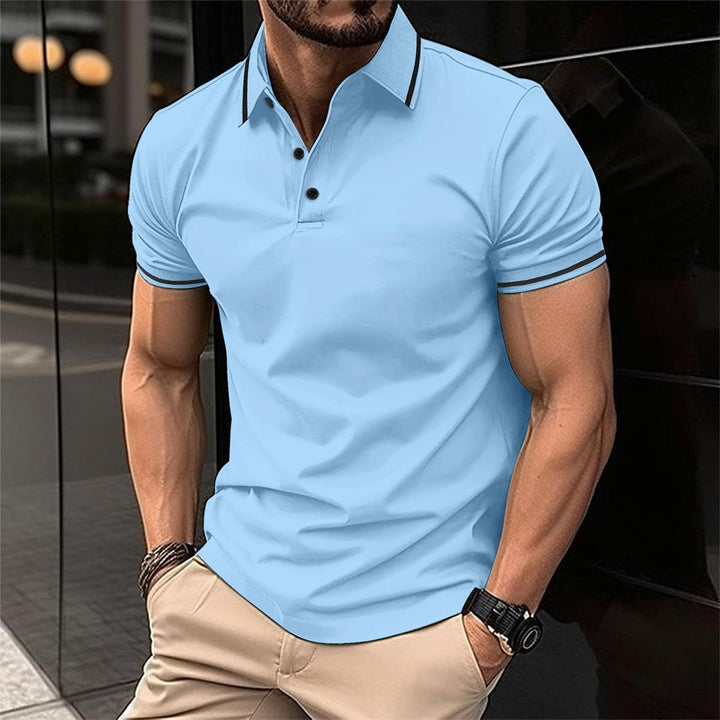 Klassisches Herren Kurzarm Polohemd, vielseitig kombinierbar. Perfekt für Sommer, Frühling und jede Gelegenheit.