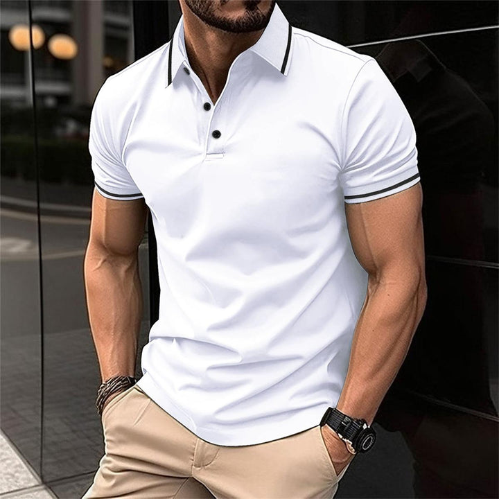 Elegantes Herren Kurzarm Polohemd, ideal für Business, lässige Freizeit oder festliche Anlässe. Bequem.