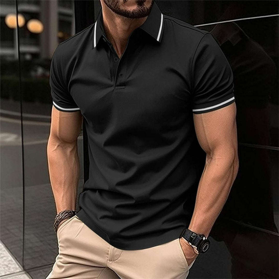 Atmungsaktives Herren Kurzarm Polohemd für optimalen Komfort im Sommer und Frühling. Modernes Basic Oberteil.