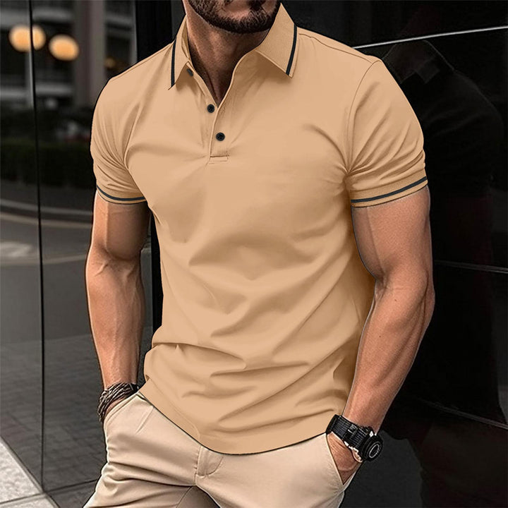 Bequemes Basic Herren Kurzarm Polohemd, stylisches Oberteil. Atmungsaktiv & langlebig für moderne Männer.