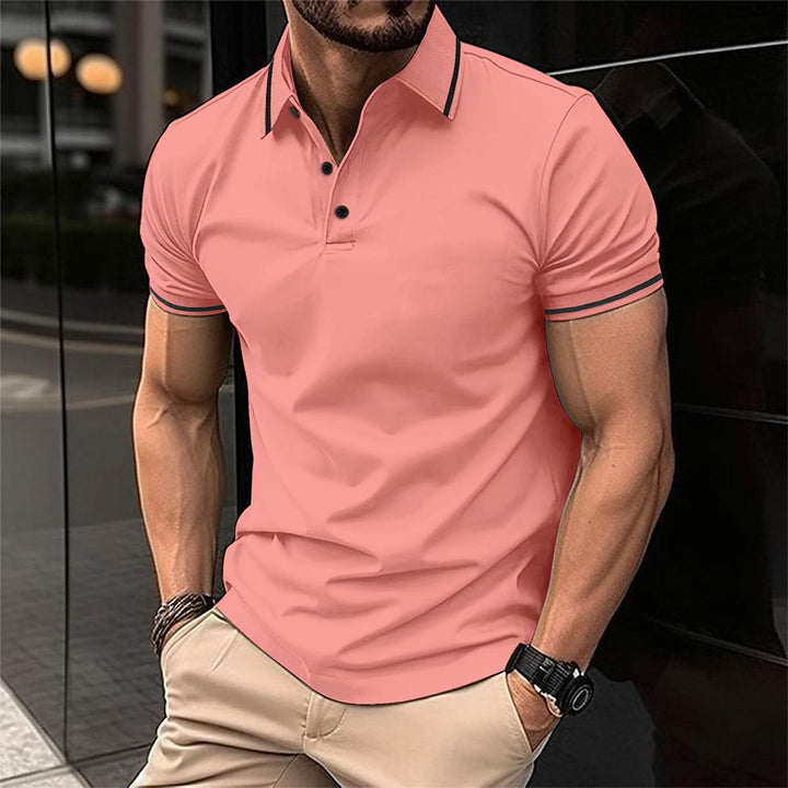 Modernes Herren Kurzarm Polohemd, weich und bequem. Vielseitiges, atmungsaktives Oberteil für jeden Anlass.