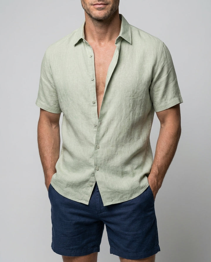 Herren Kurzarmhemd klassisch & bequem. Modisches Freizeithemd für Frühling, Sommer. Lässiges Oberteil, Herrenmode.