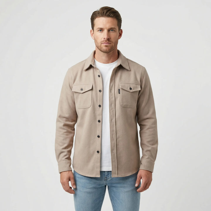Herren Freizeit Overshirt Pablo. Lässiges Langarmhemd für vielseitiges Layering mit Brusttaschen.