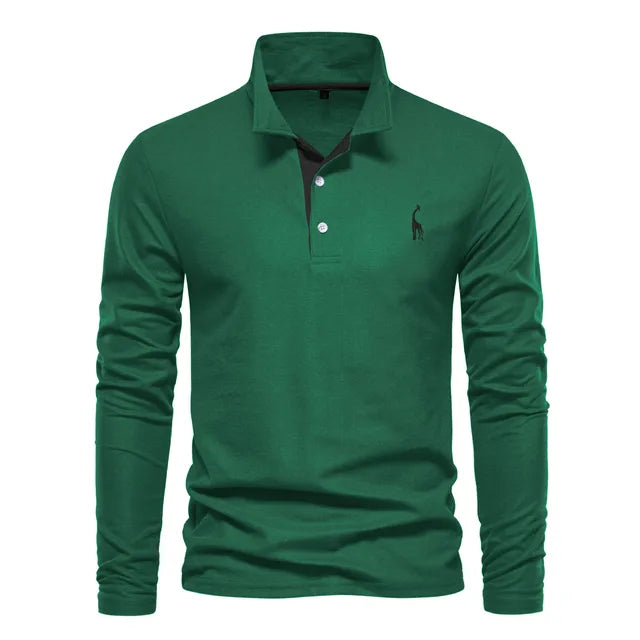 Unifarbenes Herren Langarm-Polohemd. Atmungsaktives & vielseitiges Männer-Polo für Alltag & Sport.