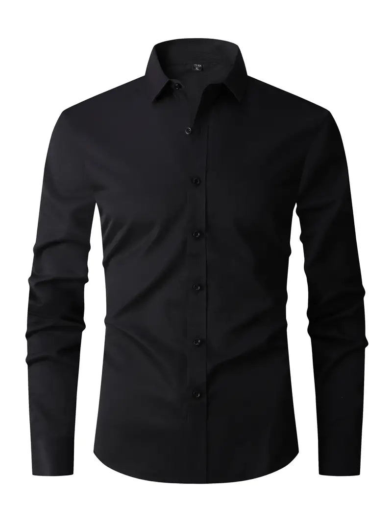 Herrenhemd in elegantem Design. Langärmliges Oberteil für Business, Freizeit und stilvolle Herrenmode.