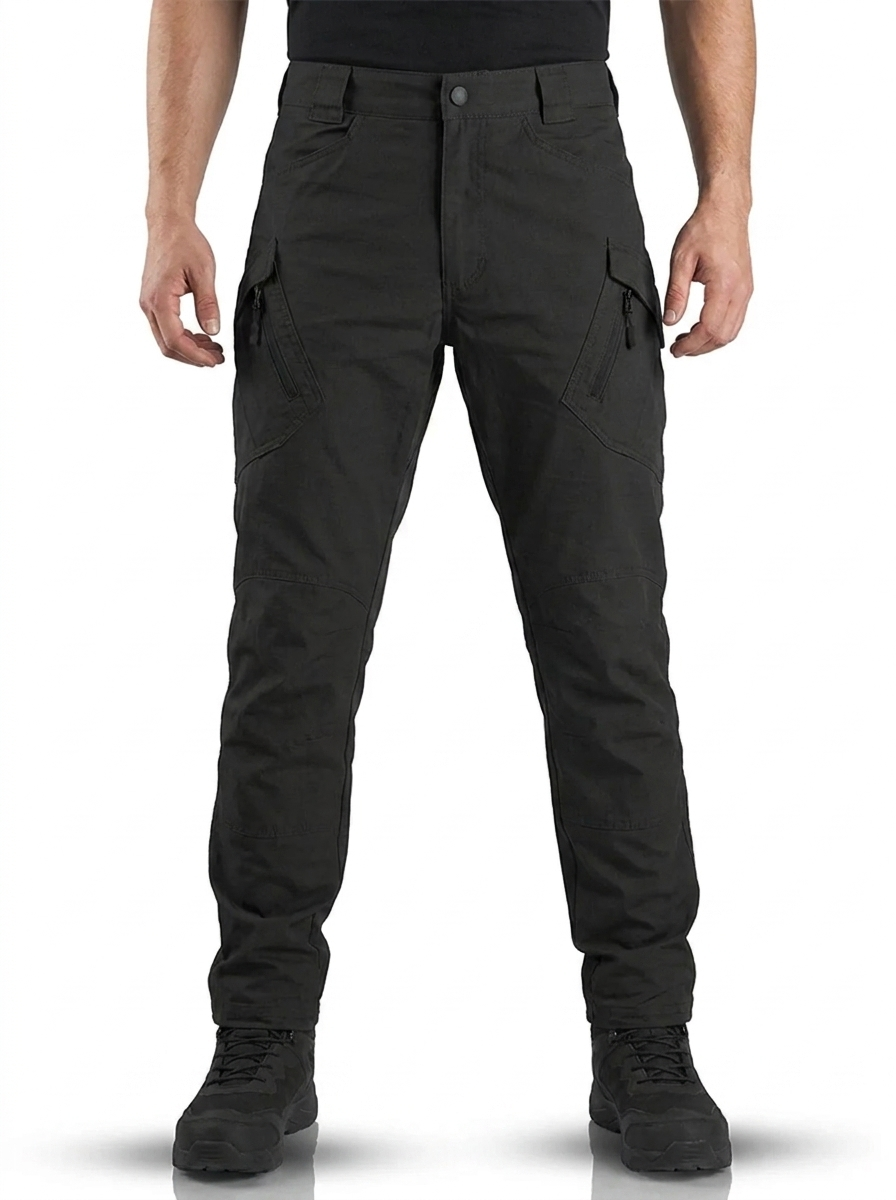 Herren robuste Outdoorhose in Dunkelgrau, ideal für Wanderungen & Trekking. Strapazierfähig & langlebig.
