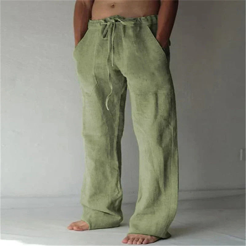 Bequeme Herrenhose mit weiter Passform & Kordelzug, ideal für Freizeit & Yoga. Vielseitig.