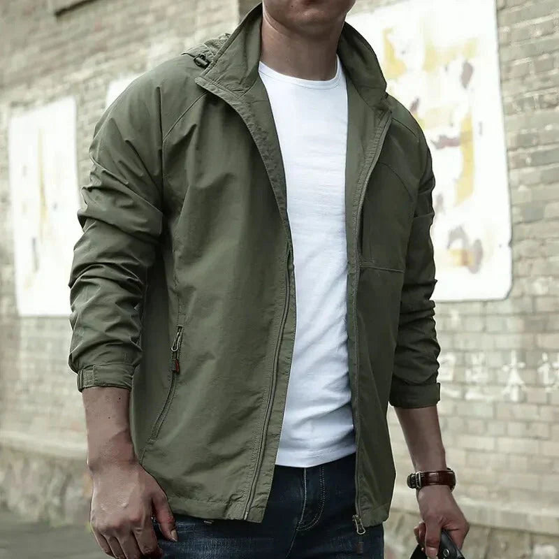 Stilvolle Herren Übergangsjacke, leicht & bequem, ideal für Freizeit, moderner Windschutz.