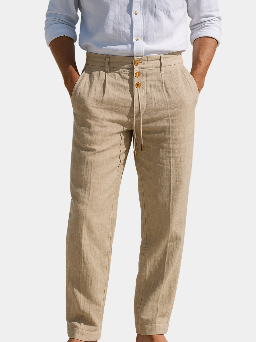 Leichte Herren-Sommerhose in lockerer Passform, ideal für heiße Tage, Freizeit und Strand.