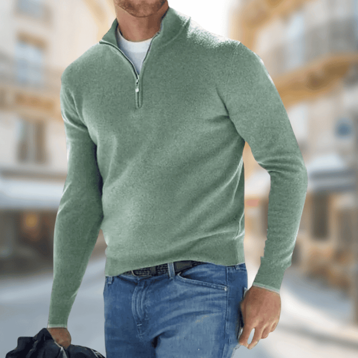 Komfortabler, leichter Herren Basic Pullover aus atmungsaktivem Stoff, ideal als Ganzjahresmode.