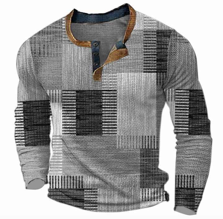 Herren Langarmshirt, leichter Pullover im Retro-Design, bietet Komfort und Stil für jede Saison.