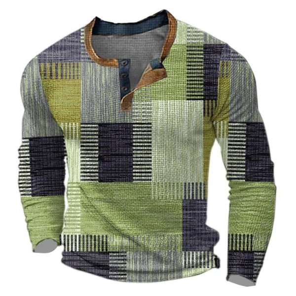 Eleganter Herren Vintage Pullover, vielseitig für Büro und Freizeit, mit langärmligem Design.