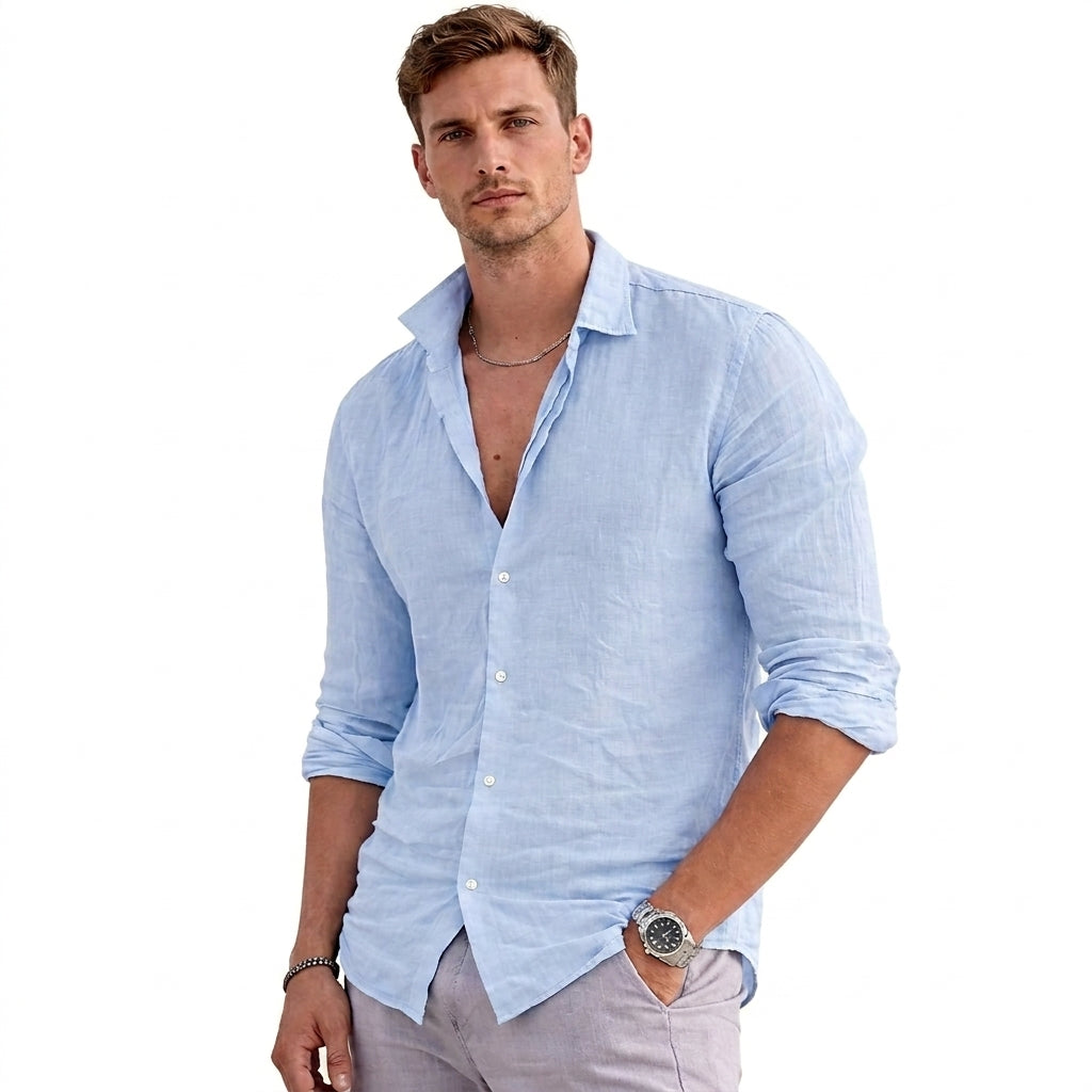 Elegantes Businesshemd für Männer, einfarbig und im Regular Fit Schnitt, ideal für den modernen Alltag.