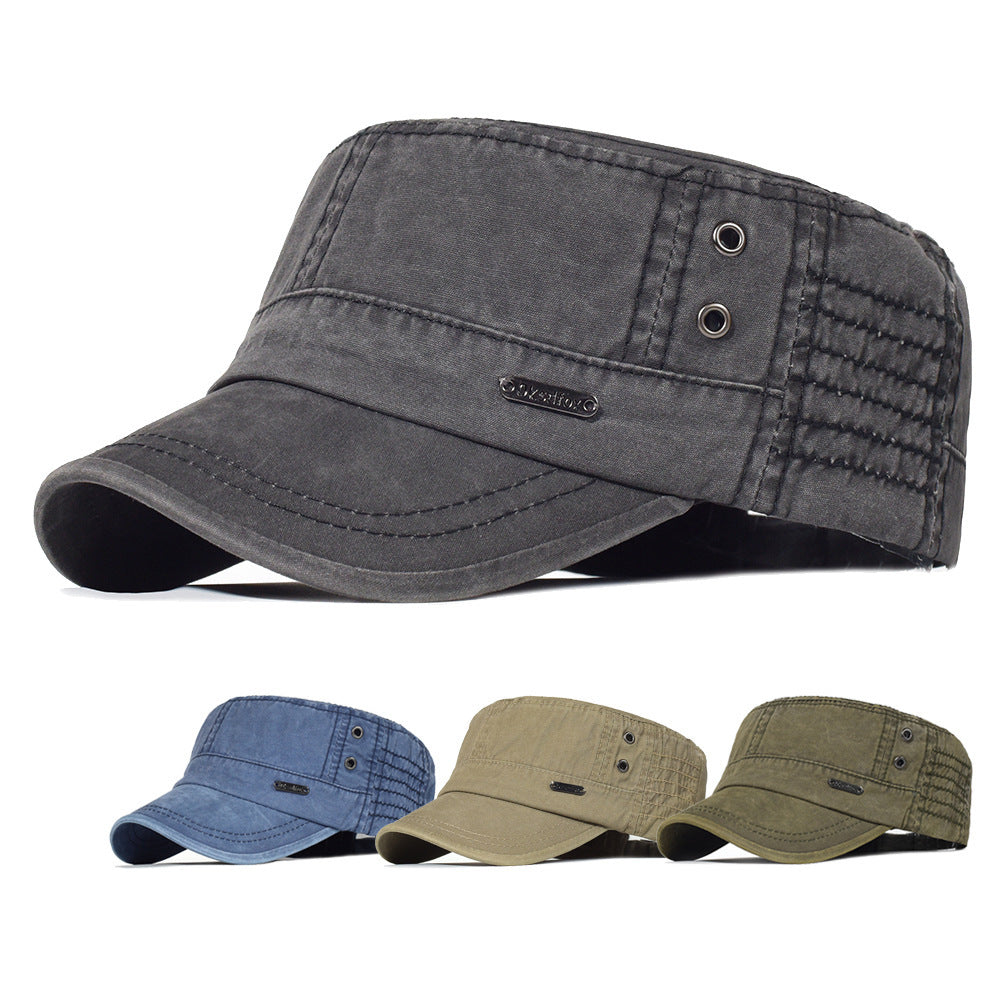 Herren Militär-Stil Schirmmütze im Vintage-Look. Lässige Kappe als Streetwear Accessoire.