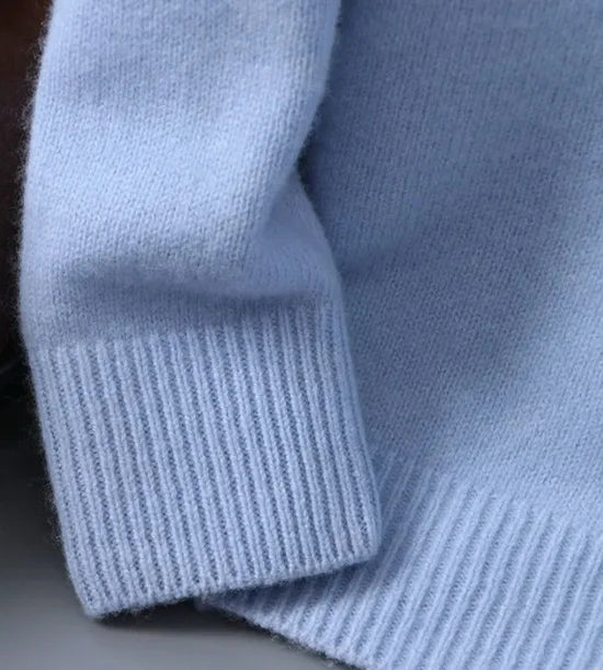 Warmer Herren Langarm-Pullover mit geometrischem Design, stilvolles Oberteil für Herbst/Winter.