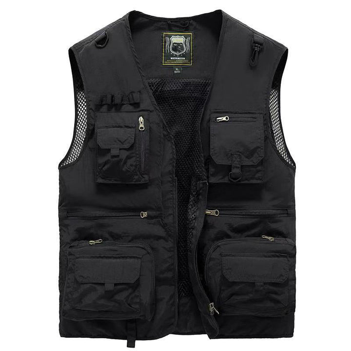 Atmungsaktive Herren Sommerweste mit Multitaschen, hält kühl bei Outdoor-Aktivitäten.