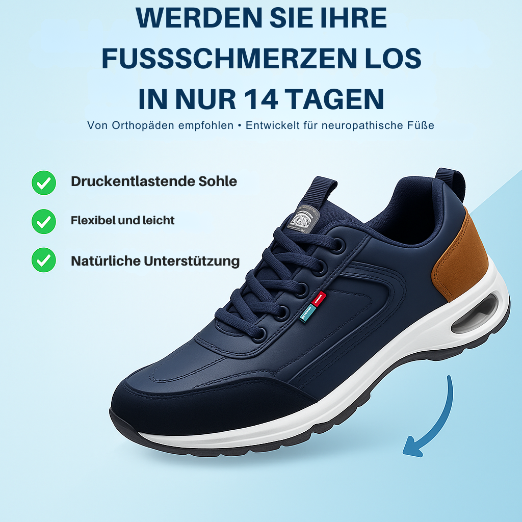 Gesundheitsschuhe für Herren, orthopädisch, atmungsaktiv, rutschfest, für optimalen Fußkomfort und Schutz.