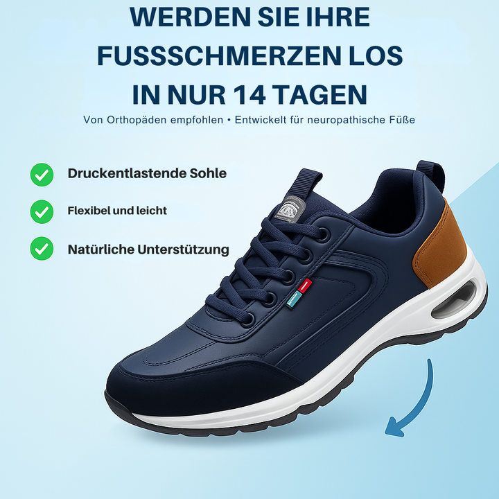 Gesundheitsschuhe für Herren, orthopädisch, atmungsaktiv, rutschfest, für optimalen Fußkomfort und Schutz.