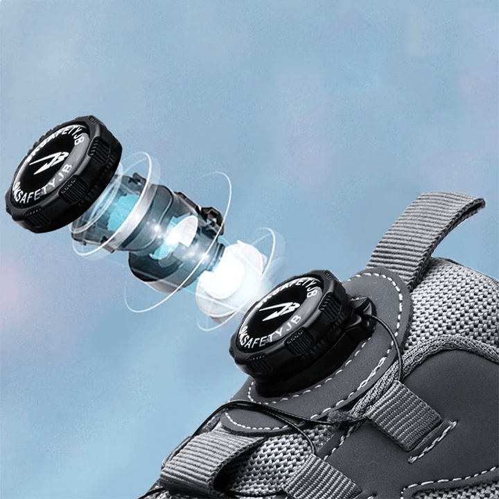 Rutschfeste Herren Sicherheitsschuhe mit orthopädischer Unterstützung. Perfekt für anspruchsvolle Arbeitsumgebungen.