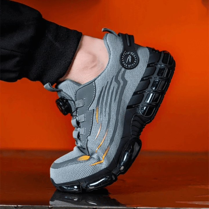 Robuste Herren Arbeitsschutz-Schuhe, orthopädisch & mit Schutzkappe. Zuverlässiger Schutz im Arbeitsalltag.