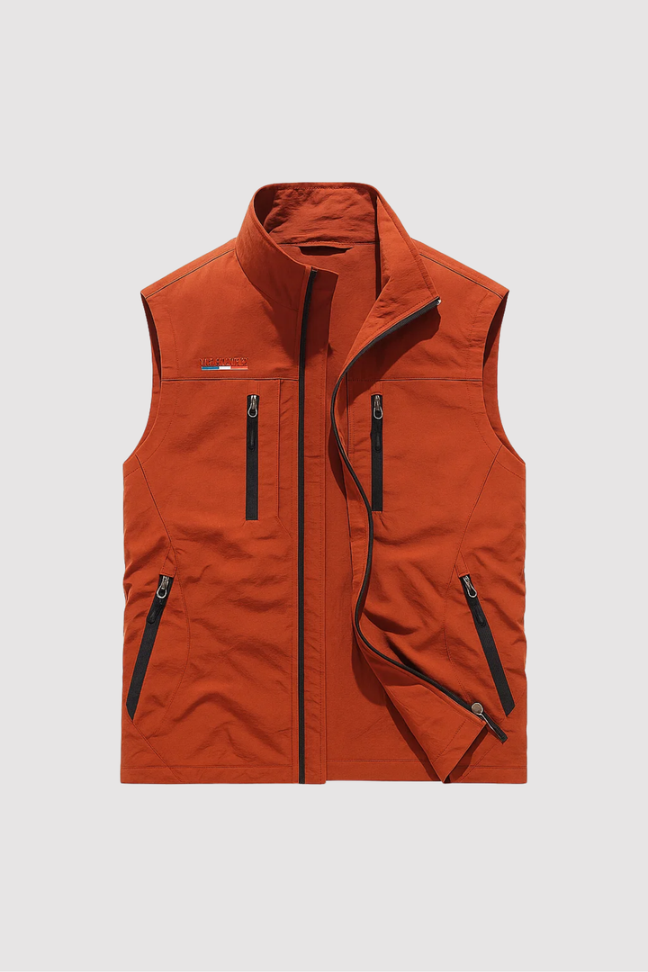 Herren Outdoor Weste, leicht & atmungsaktiv, Mehrtaschen Funktional für Wandern & Freizeit.