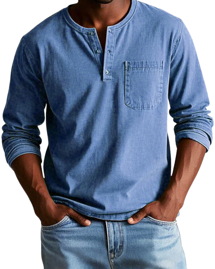 Herren Polo-Shirt im Retro Stil, kurzarm, ideal für Smart Casual und Freizeit-Looks im Sommer.