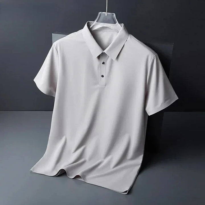 Stilvolles Herren Struktur Polo-Shirt in klassischem Design. Ideal für Sommer & Reise, atmungsaktiv.