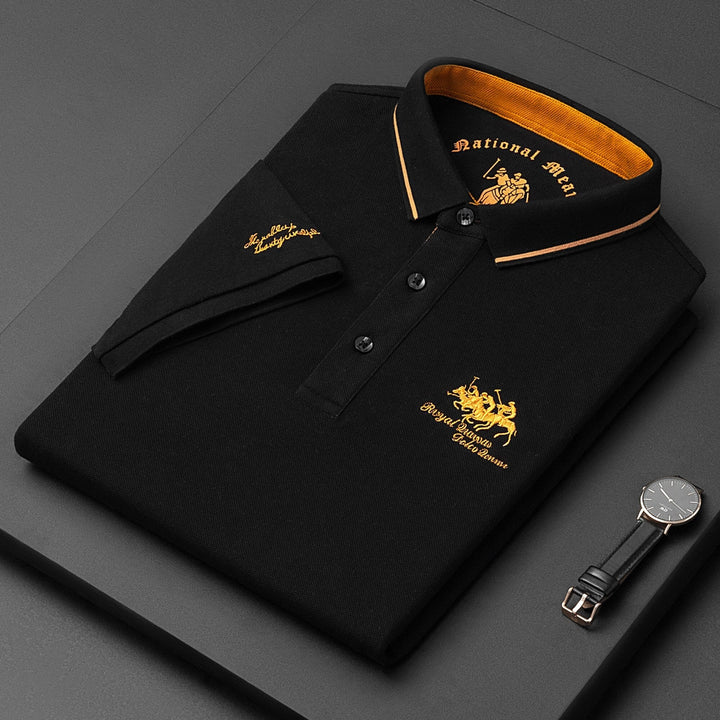 Hochwertiges Kurzarm Poloshirt mit Knopfverschluss für Herren, vielseitiges Freizeitoberteil.