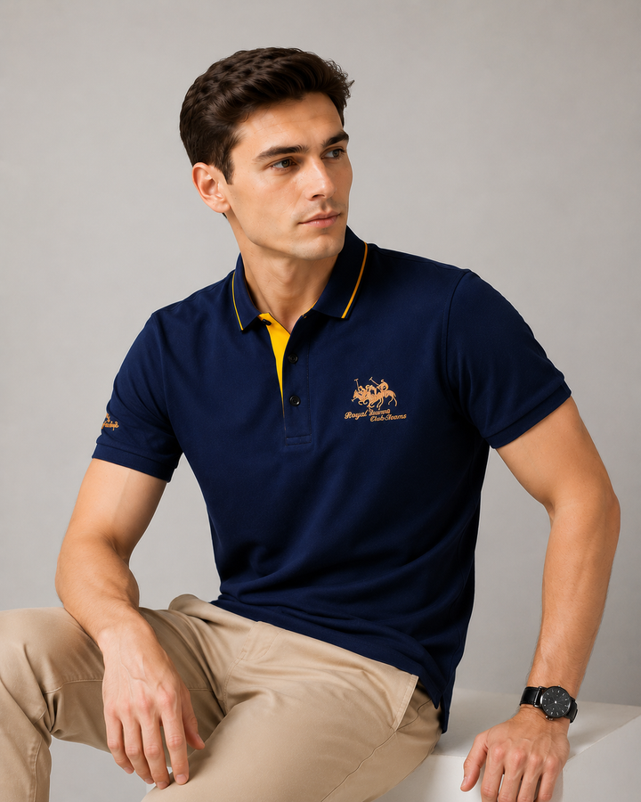 Stylisches Herren Kurzarm Poloshirt, vielseitiges Oberteil für Freizeit und Büro.