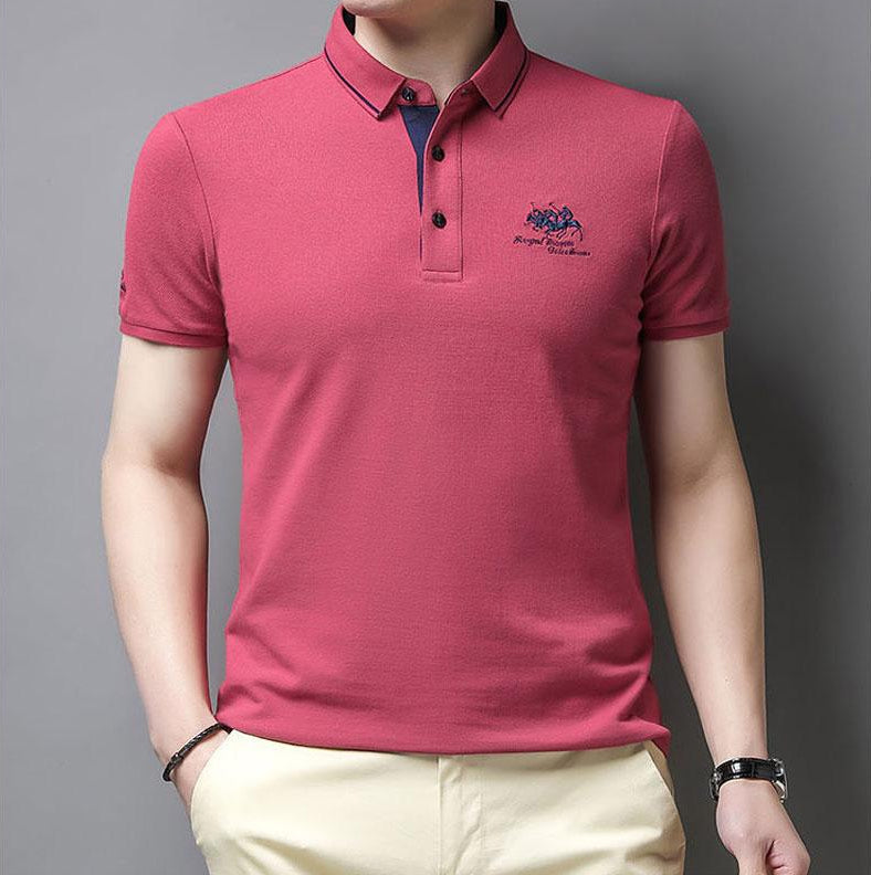 Modisches Herren Poloshirt mit kurzer Knopfleiste, ideal für den Sommer und entspannte Anlässe.