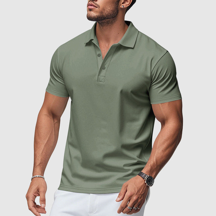 Bequemes Herren-Poloshirt, formstabil und kurzärmlig. Atmungsaktiv, perfekt für Alltag, Business und Freizeit.