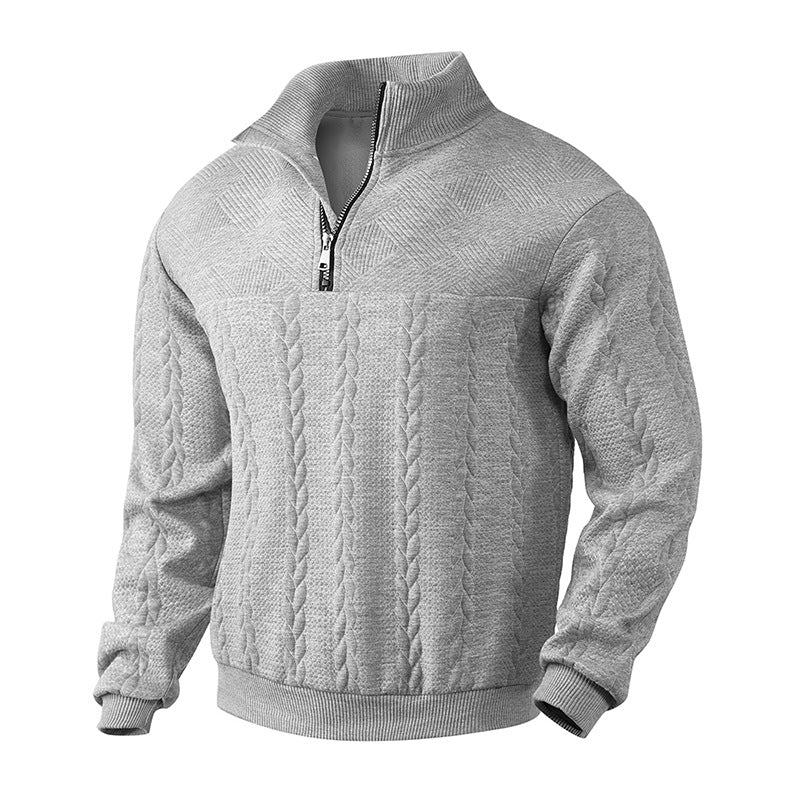 Herren Pullover mit Zopfmuster, langarm. Eleganter Strick für Herbst und Übergangszeit.