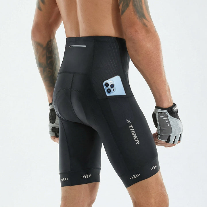 Herren Radhose schwarz, ultimativer Komfort für lange Rennrad- und Mountainbike-Touren im Sommer.