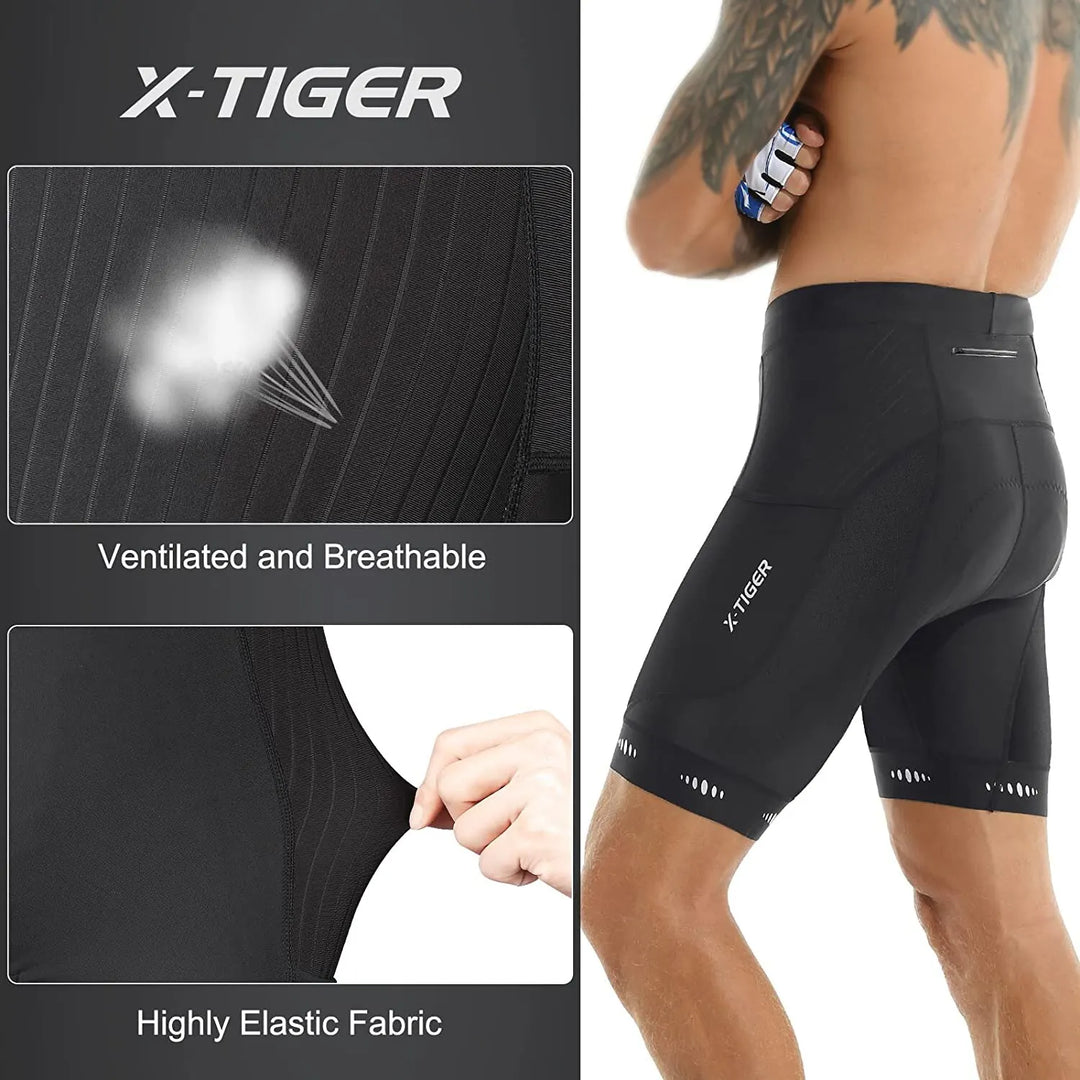 Eng anliegende, komfortable Herren Radhose, perfekt für Rennradfahrer und Mountainbiker auf langen Strecken.
