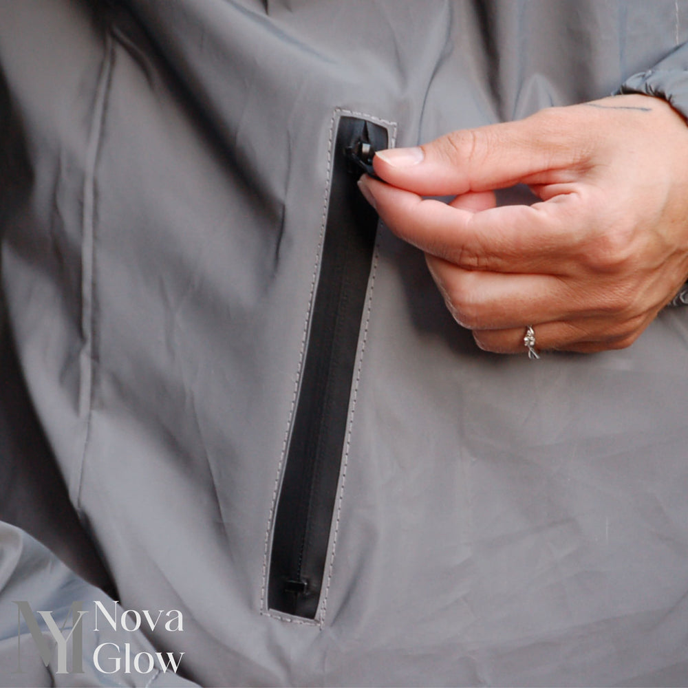 Sichtbare Herren Reflektorjacke, winddicht & wasserabweisend, ideal für Sicherheitssport.