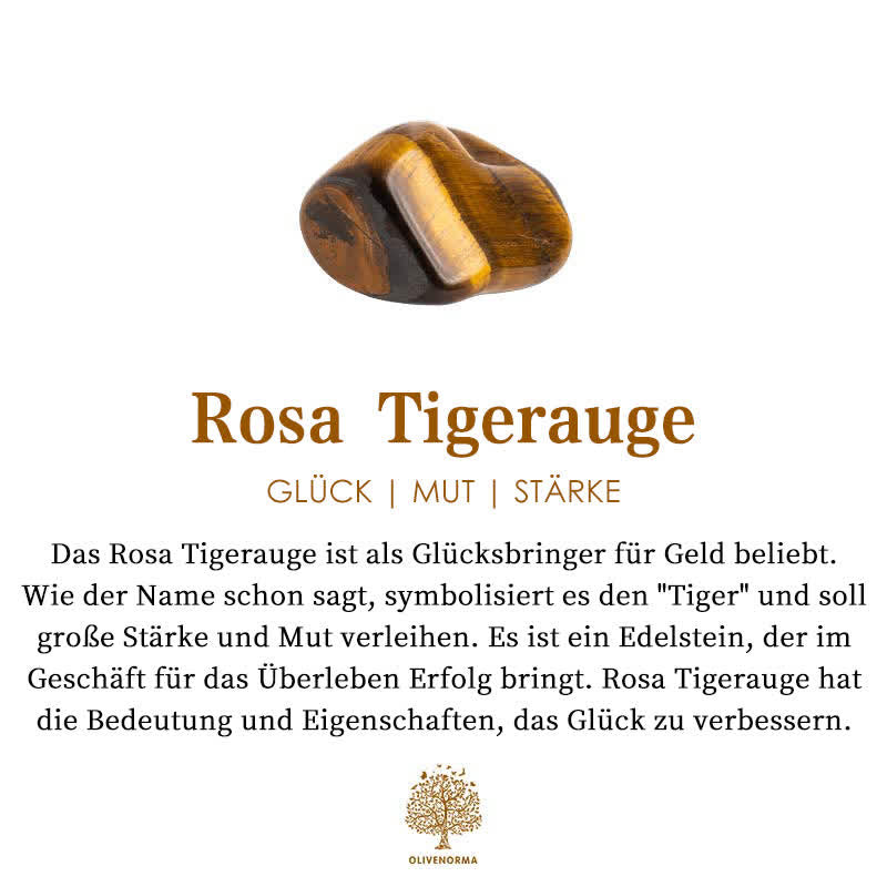 Edle Herren Rosenkranz-Kette aus verschiedenen Natursteinperlen wie Tigerauge mit Kreuz.