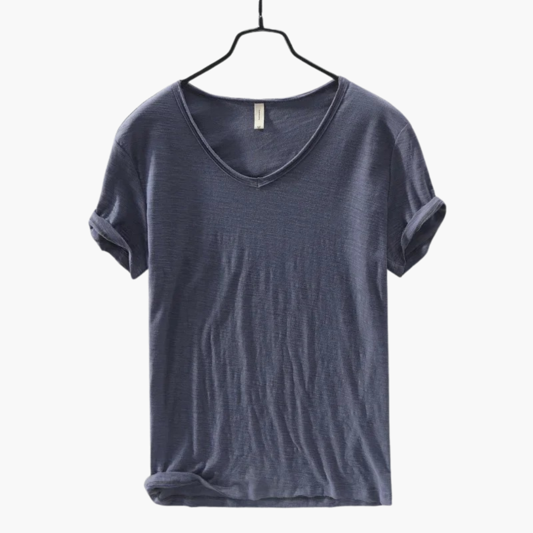 Leichtes Herren Rundhals T-Shirt kurzarm, atmungsaktiv & ideal für den Sommer. Komfortables Casual Shirt für warme Tage.