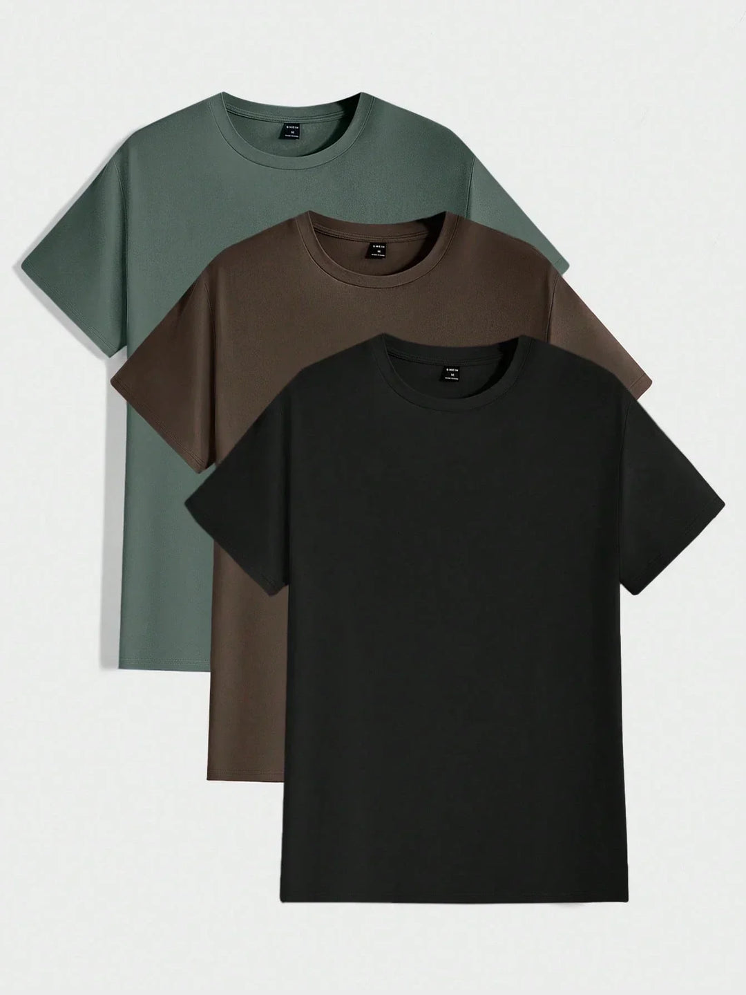 Herren Rundhals T-Shirt mit feiner Struktur, bequem & stilvoll.