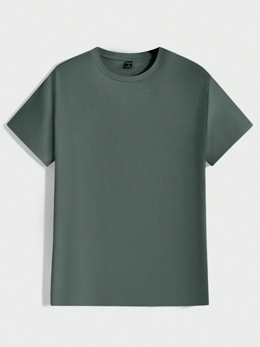 Vielseitiges Herren Rundhals Basic T-Shirt mit feiner Struktur, für Casual & Freizeit.