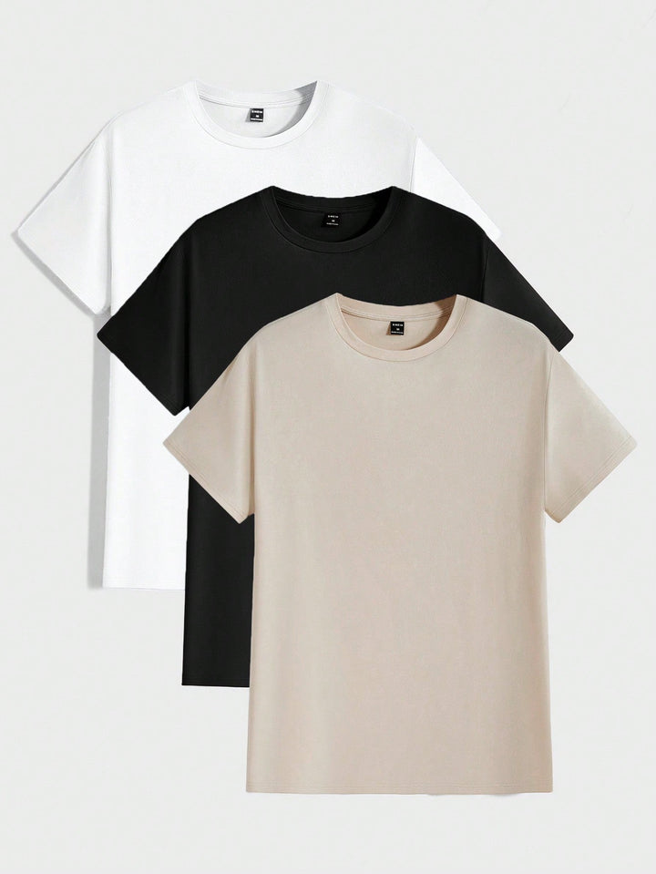 Schlichtes, elegantes Herren Rundhals T-Shirt mit feiner Struktur, für jeden Anlass.