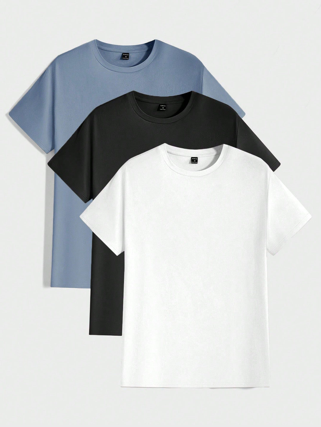 Alltagstaugliches Herren Rundhals T-Shirt mit feiner Struktur, komfortabel und modisch.