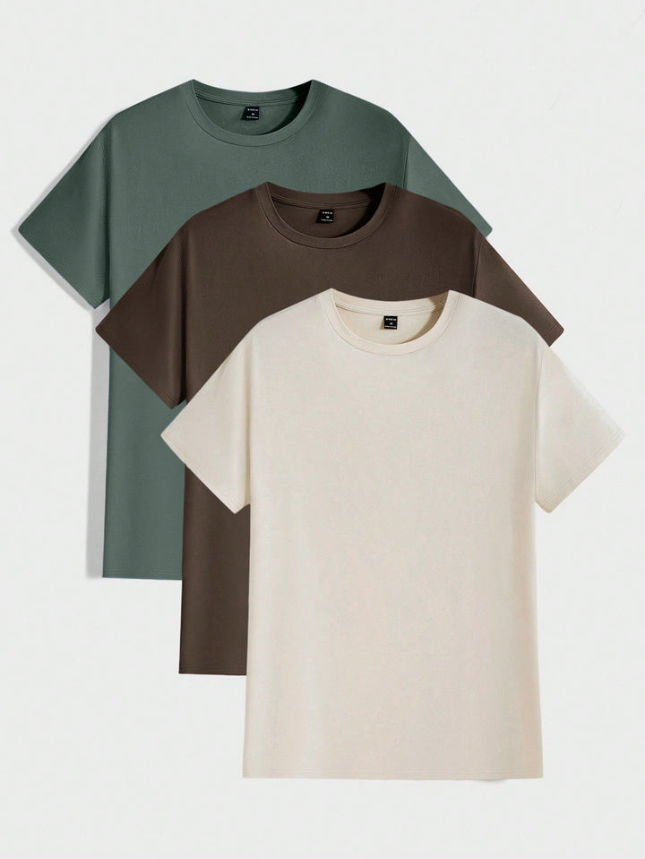 Herren T-Shirt mit Rundhals, feiner Struktur & hohem Tragekomfort, perfekt für Basic Looks.