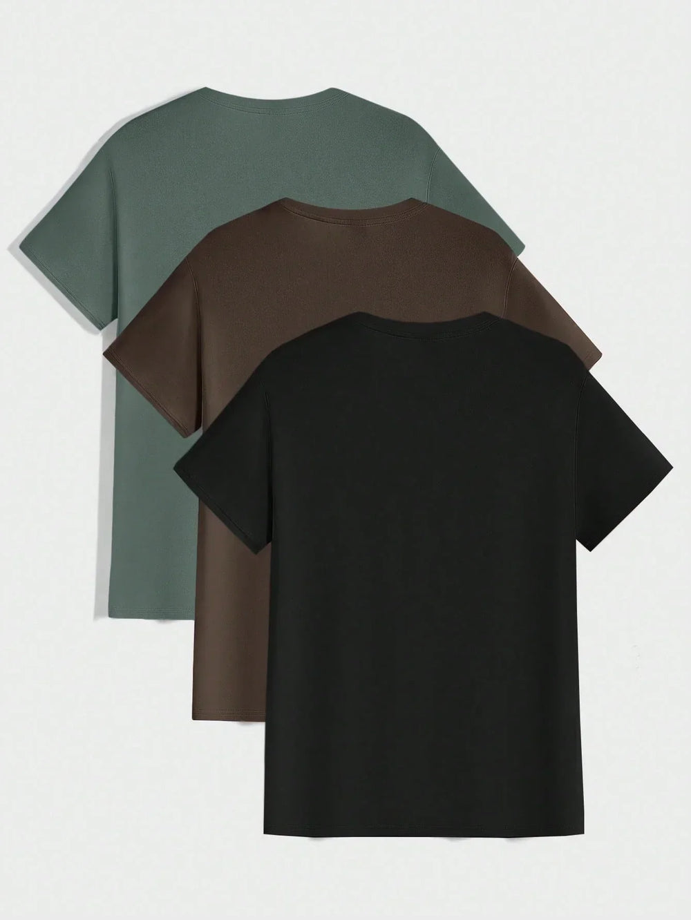 Bequemes Herren Rundhals T-Shirt mit feiner Struktur, ideal für Freizeit & Sommer.
