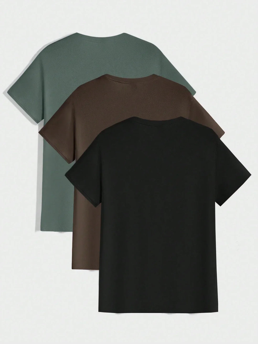 Bequemes Herren Rundhals T-Shirt mit feiner Struktur, ideal für Freizeit & Sommer.