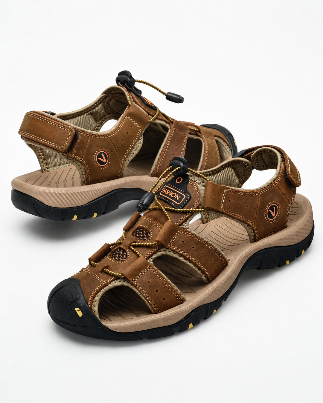 Herren Sandalen mit Klettverschluss, bequem & vielseitig. Ideal als Sommerschuhe & Freizeitschuhe.
