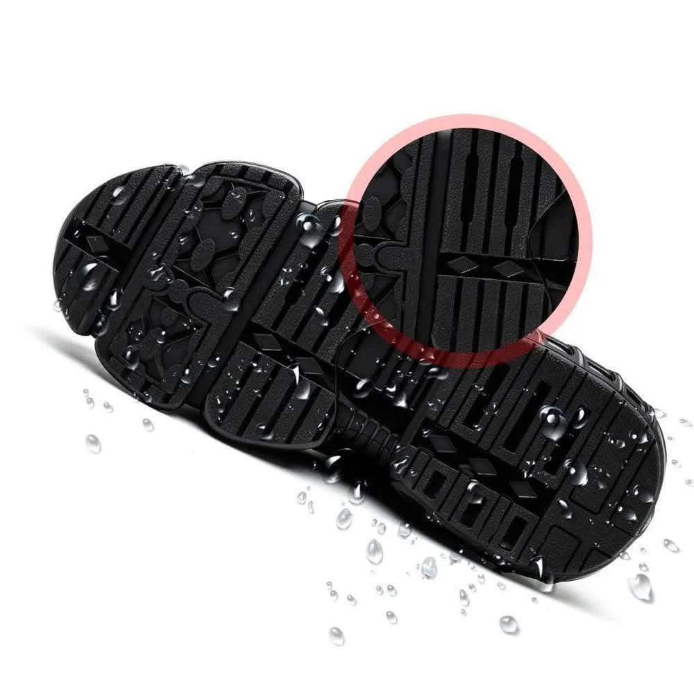 Orthopädische Herren Sicherheitsschuhe mit Memory Foam. Bequeme, leichte Arbeitsschuhe mit breiter Zehenkappe für Komfort.