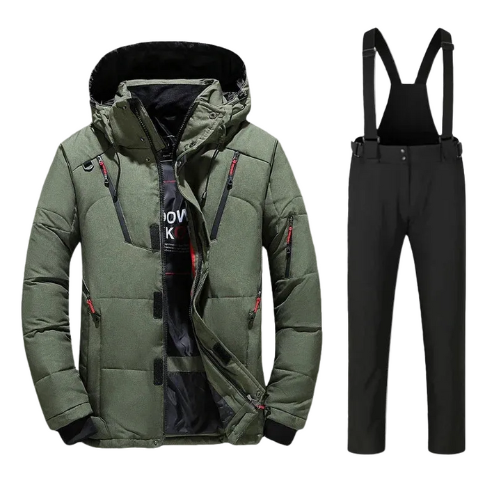 Modernes Herren Skiset Kevin, Skibekleidung mit Skijacke & Skihose für kalte Tage.