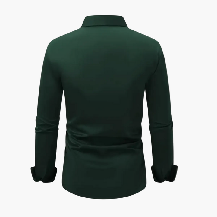 Klassisches Herrenhemd Slim-Fit mit Kragen, ideal für den stilbewussten Mann. Elegant und vielseitig.